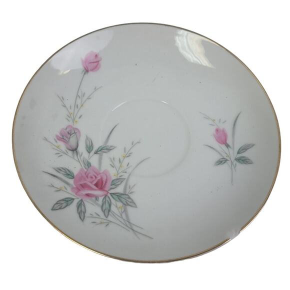 Vintage Golden Rose Flower Gold Rim Fine China Japan Teacup Saucer Set - Picture 5 of 7